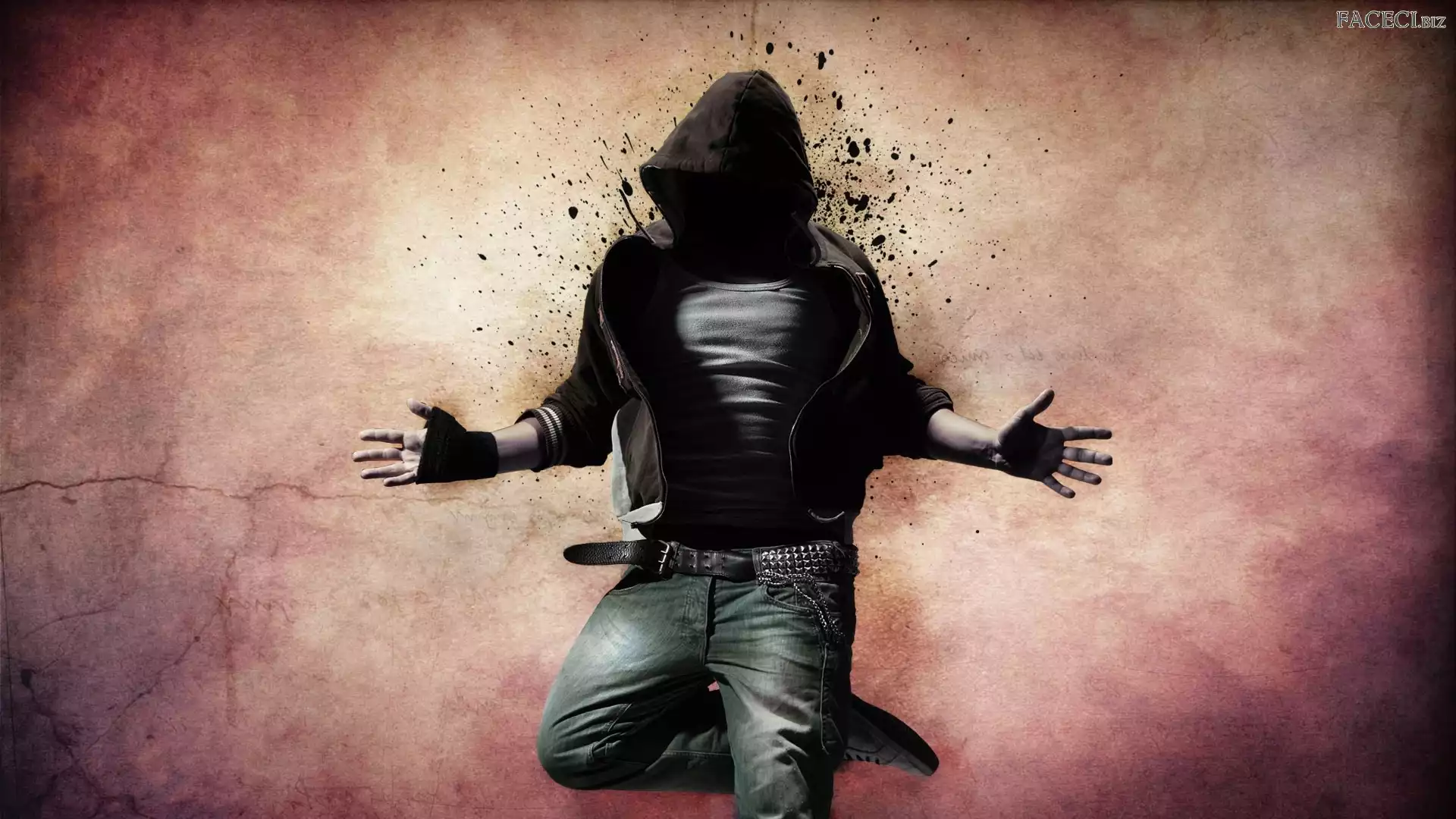 Bluza, Dżinsy, Mężczyzna, Kaptur