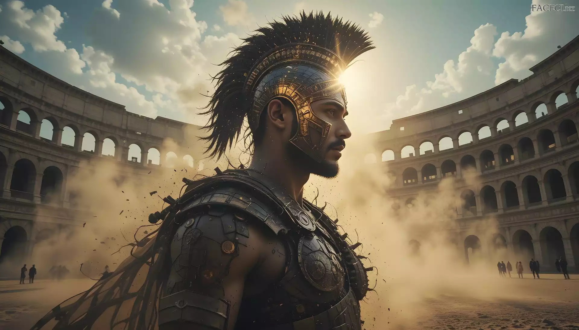 Gladiator, Hełm, Grafika, Koloseum